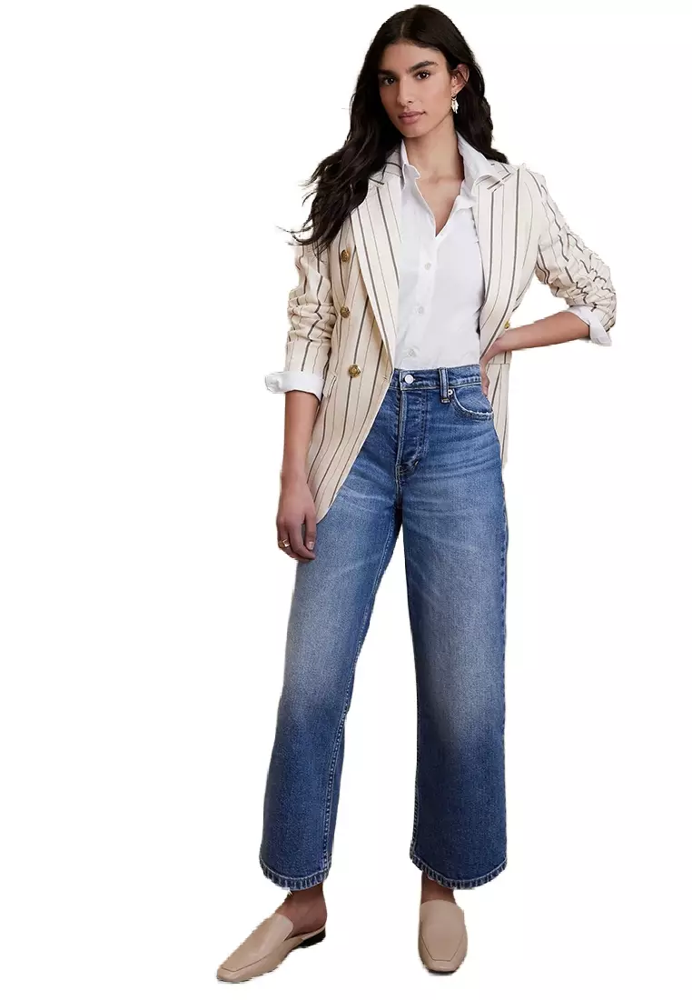 Buy Banana Republic Ultra High + Wide Cropped Jean 2023 Online ZALORA