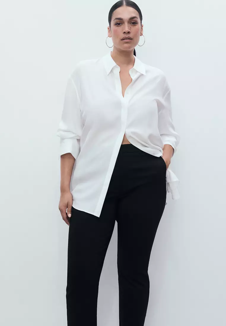 Straight-Cut Crop Trousers