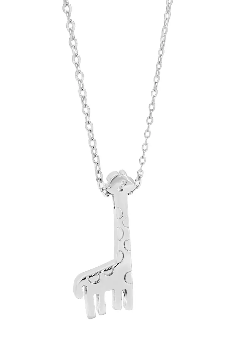 LYCKA LDR24380 S925 Silver Cute Giraffe Necklace 2025 Buy LYCKA