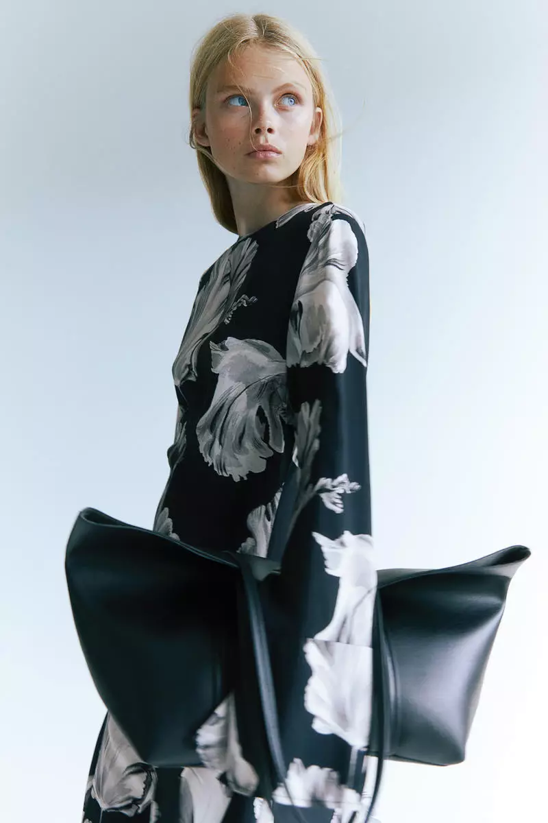 Patterned viscose dress