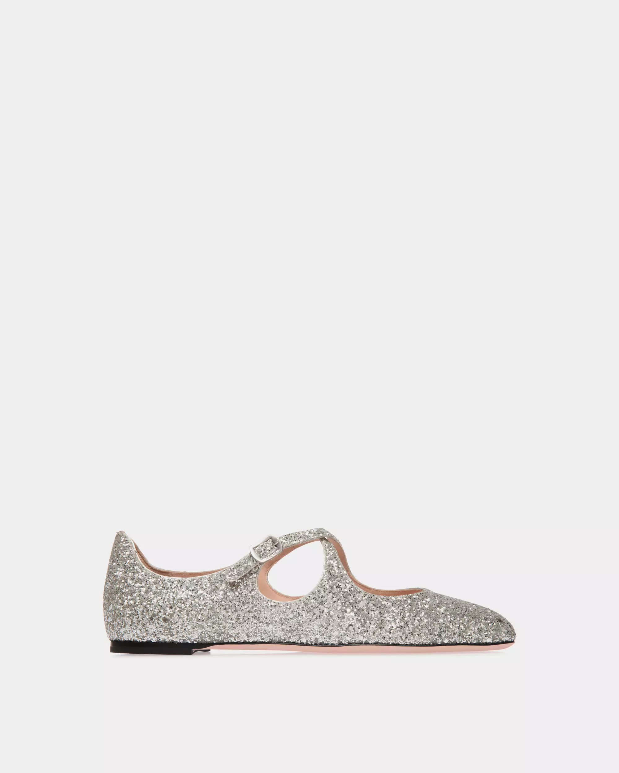 Ballyrina Flat Shoes - Silver Glitter