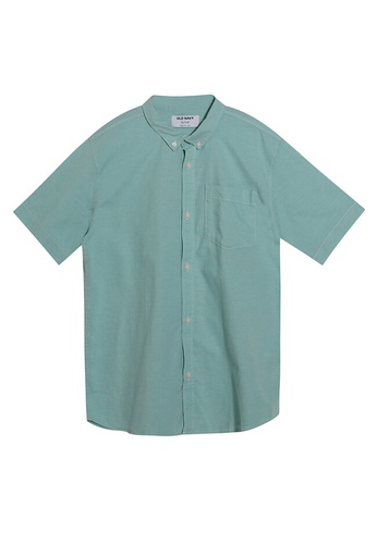 Old Navy green Short Sleeve Oxford Shirt 9FA1BKAA892C52GS_1