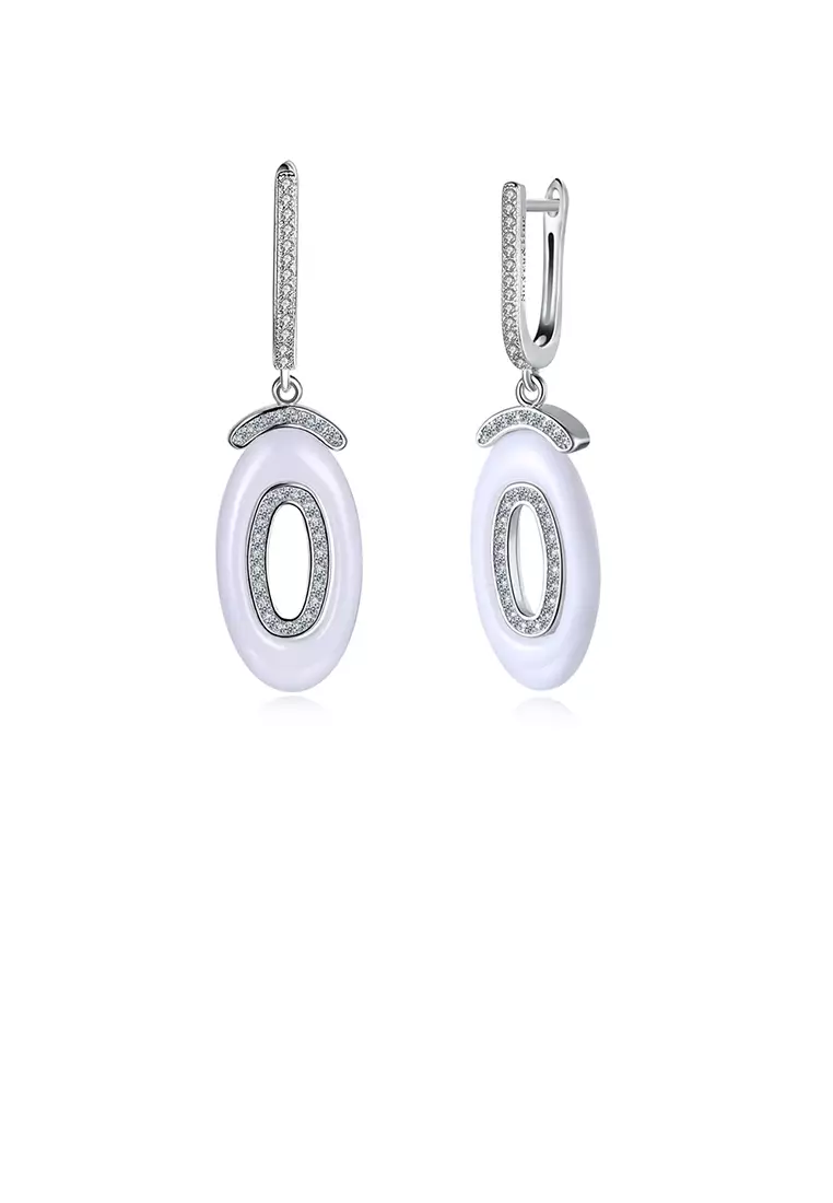 White ceramic clearance earrings