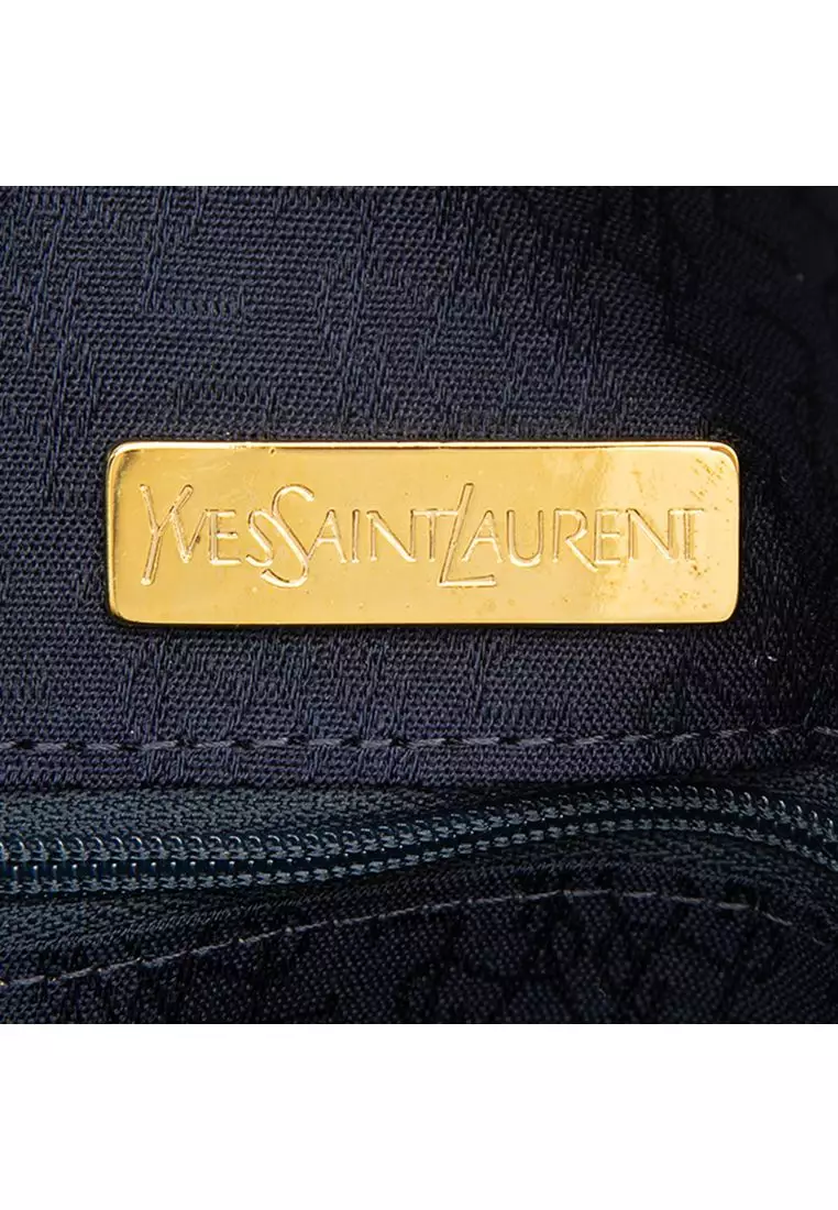 Pre-Loved Saint Laurent Leather Dome Diamond Cut Handbag