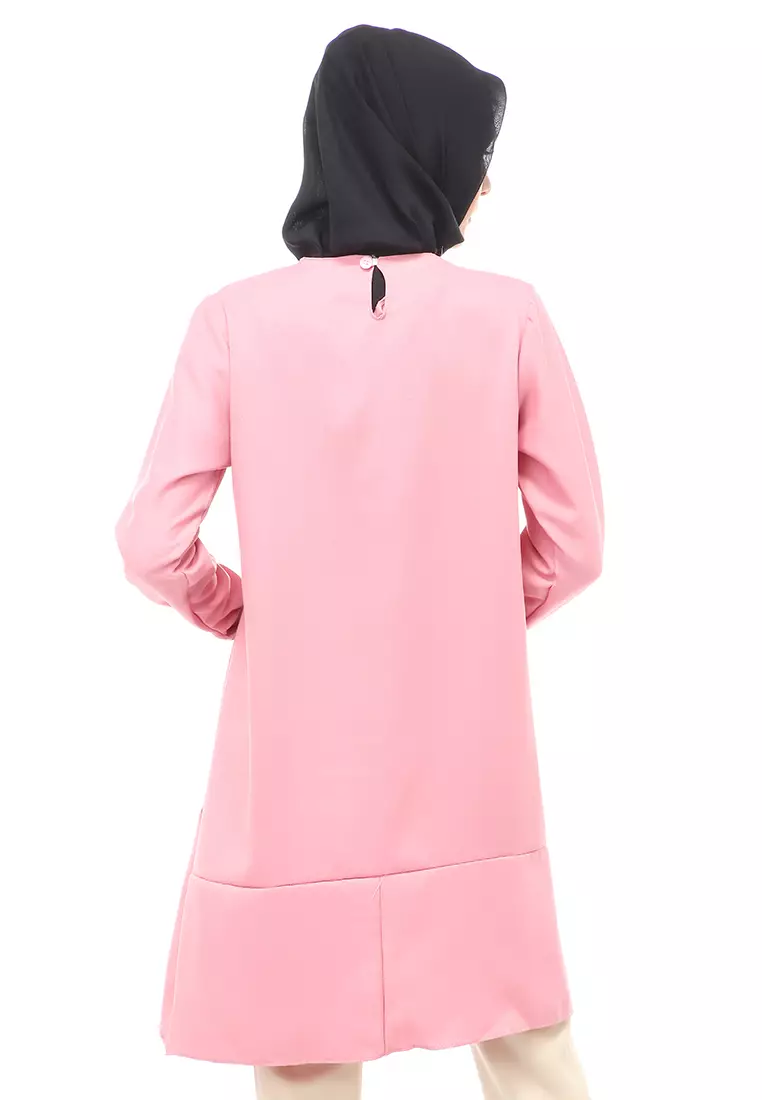 Amalia Tunik Polos Muslimah Atasan Wanita Relaxed Fit - Dusty