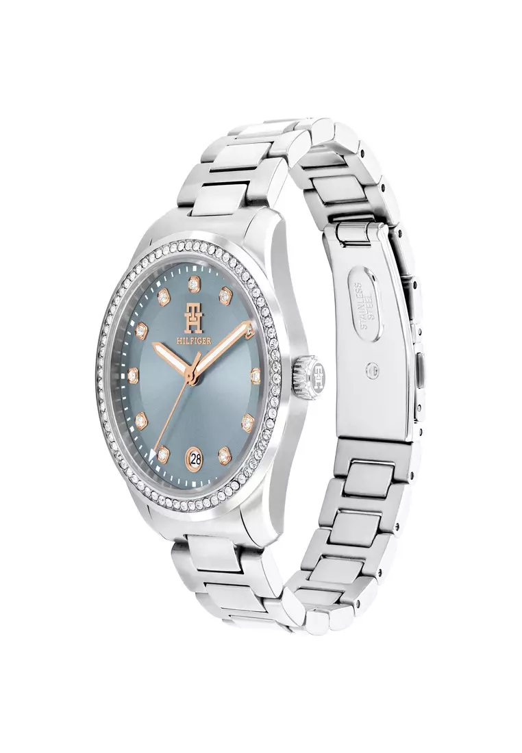 Women's Stainless Steel Bracelet and Blue Dial Quartz Watch TH1782795