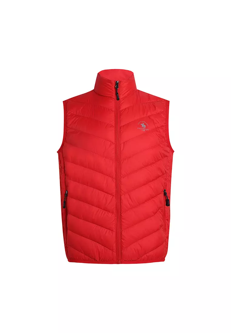 Red polo shop bubble vest