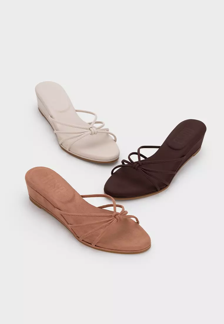 KNOTTED CLOUDFOAM LOW WEDGE HEEL