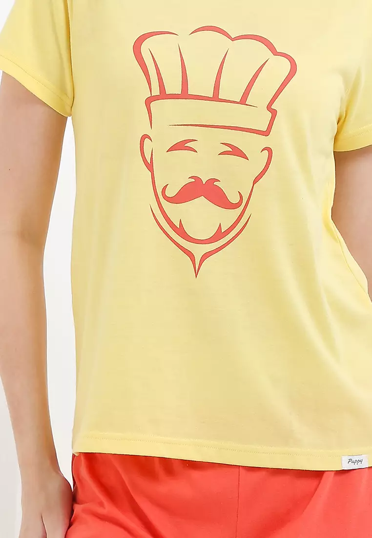 Pyjama Pijama Baju Tidur Short Sleeve Short Pants Mini Sleepwear