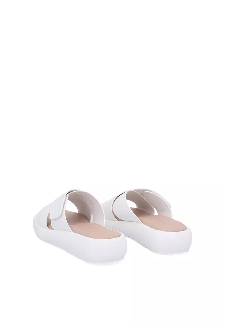 White Luna Comfort Flats