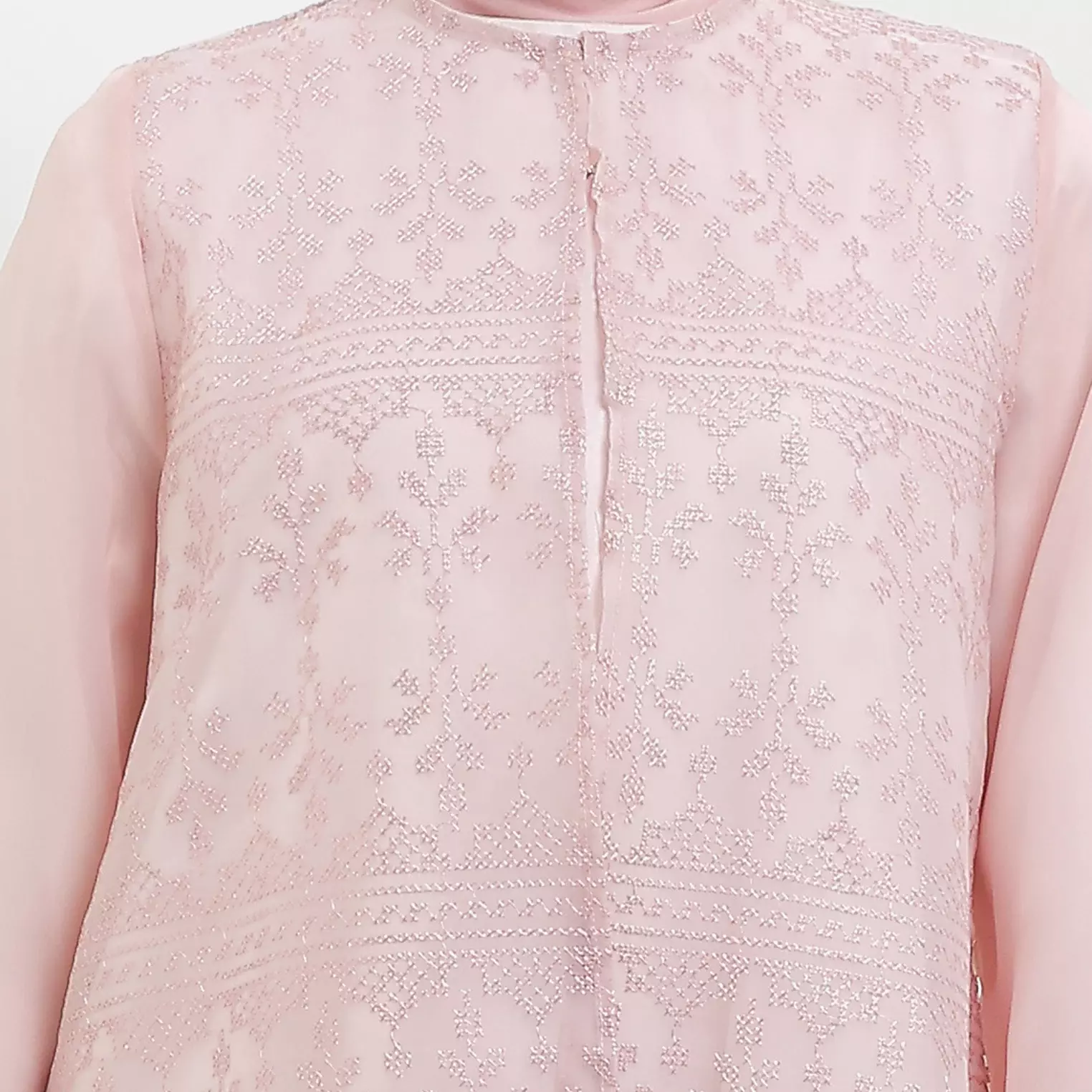 MFMW Anantari Dress Gamis Brukat Pink Motif