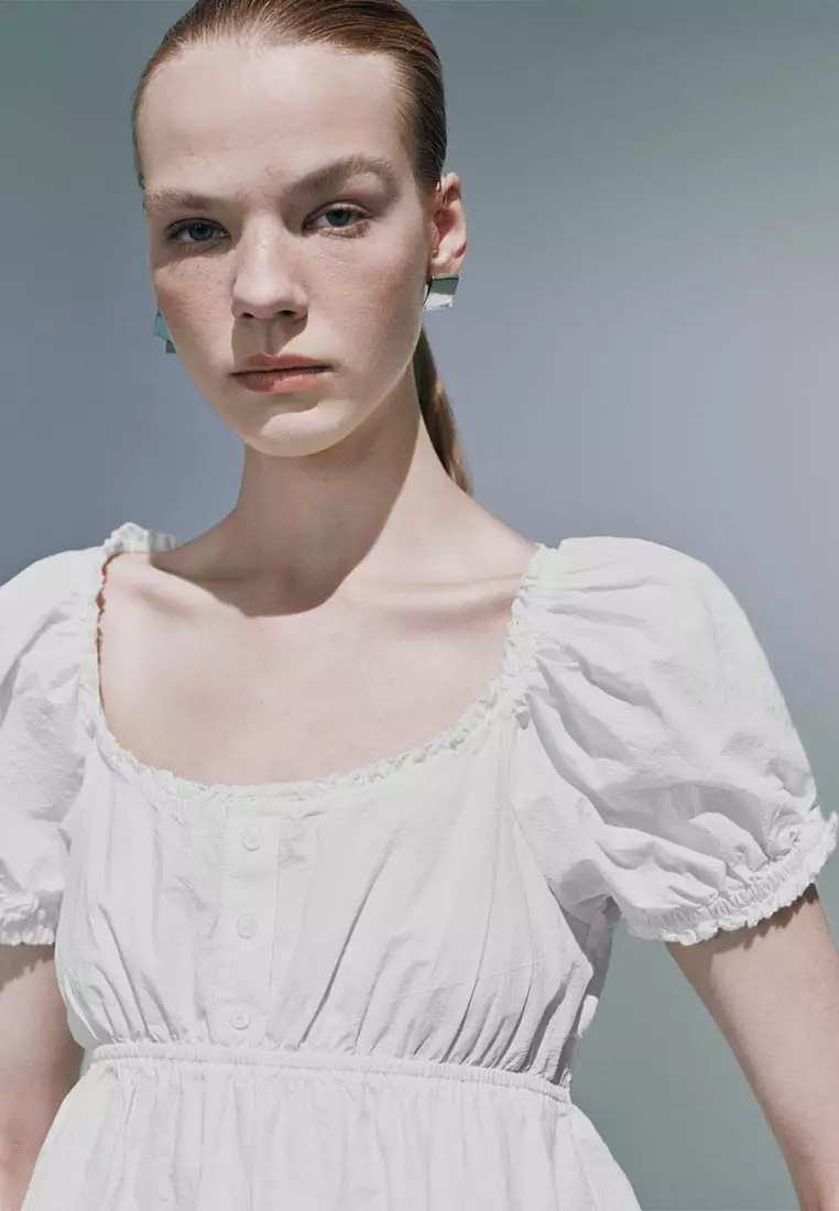 Ruffle Hem Overhead Blouses