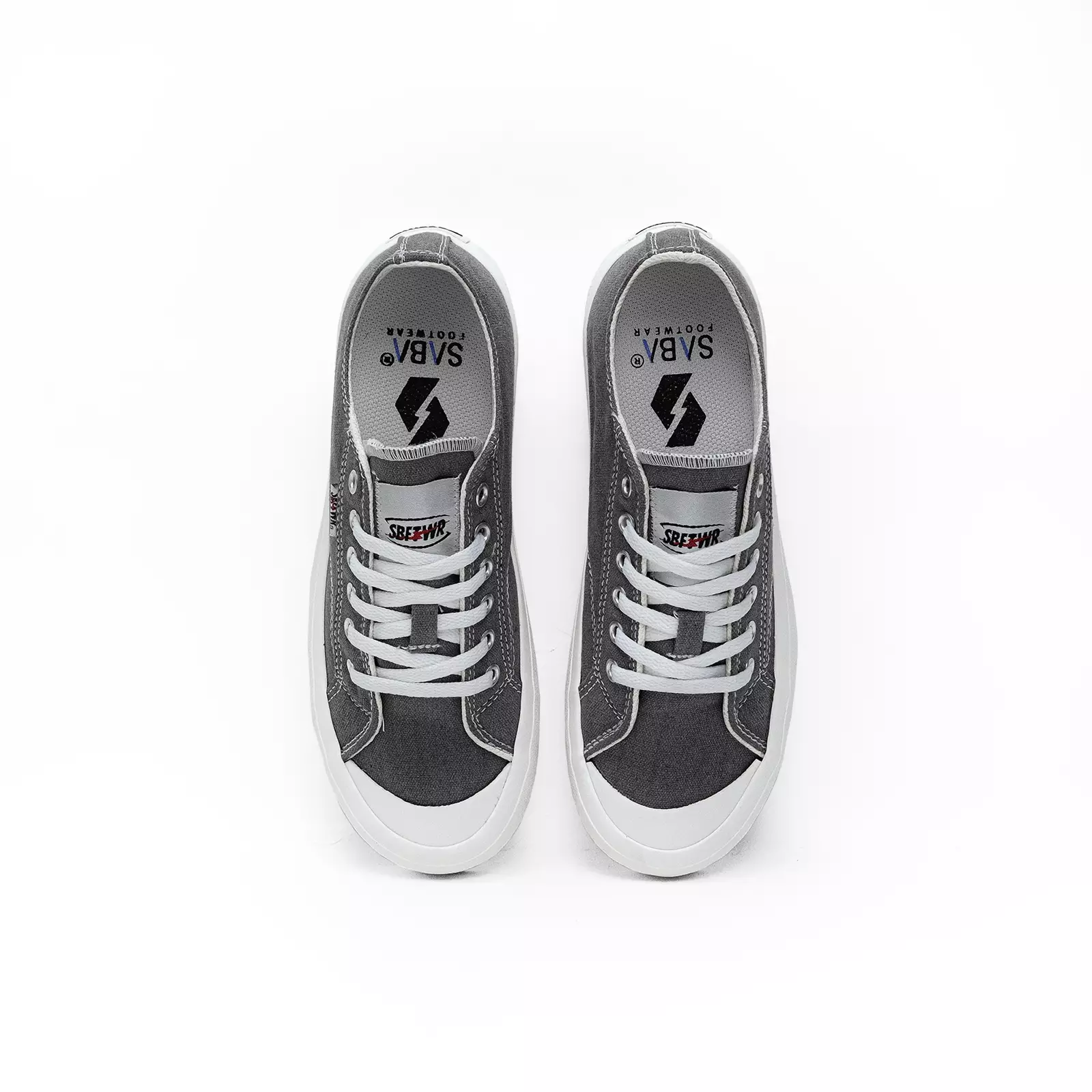 SABA Basic Low Grey White - Sepatu Snekares Casual Pria Wanita