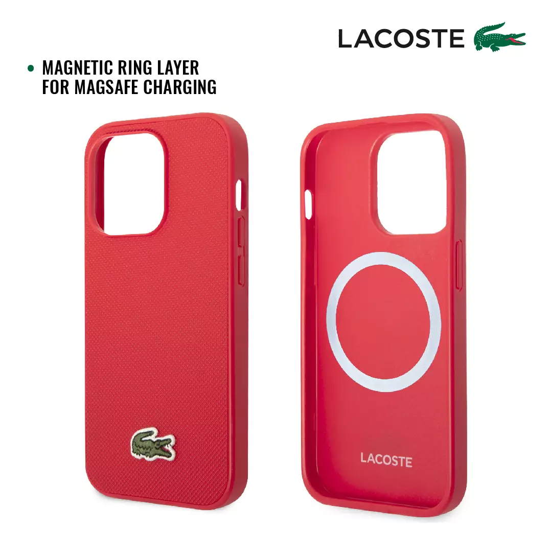 Jual Lacoste Case IPhone 15 Pro Max LACOSTE M.Safe PU Icon Woven Green Original 2024 ZALORA