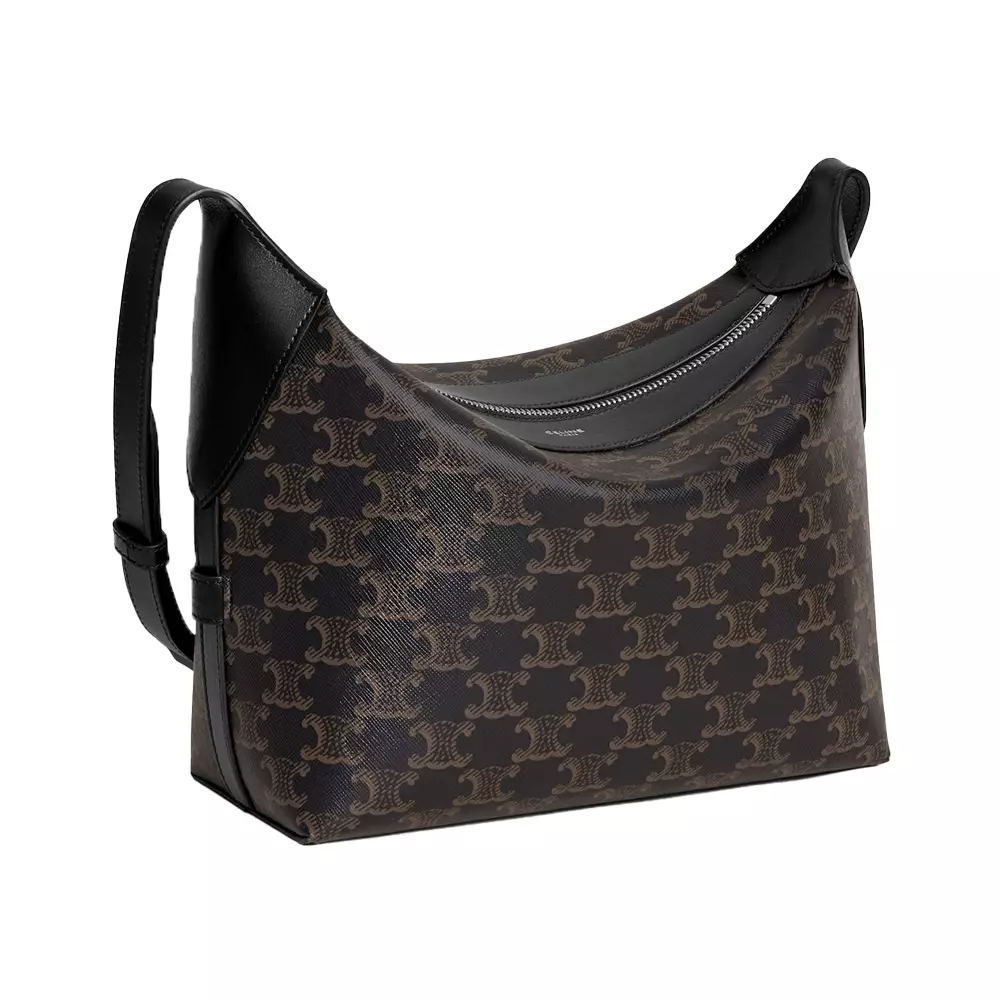 Harry Triomphe Canvas and Calfskin Crossbody Bag Black