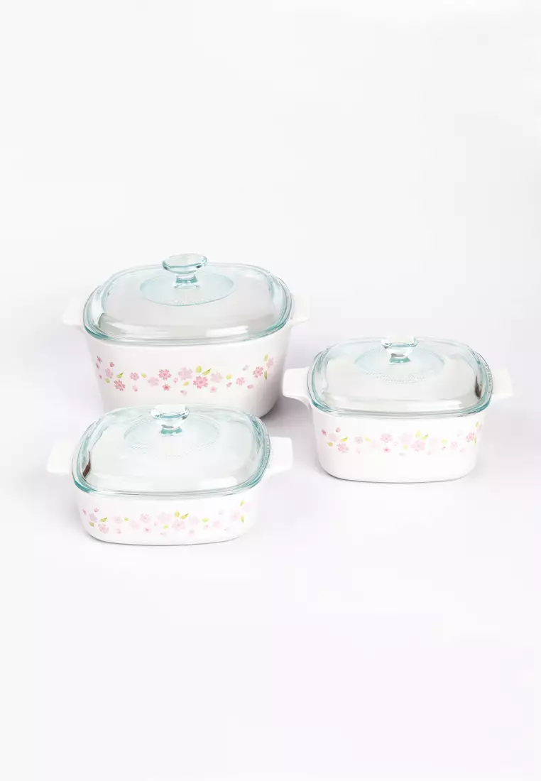 Buy Corningware Corningware 6 Pcs Square Casserole Set With Glass Cover