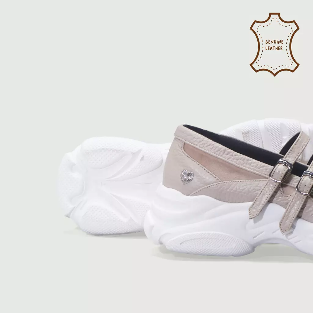 Scalia Sneakers Genuine Leather Cream