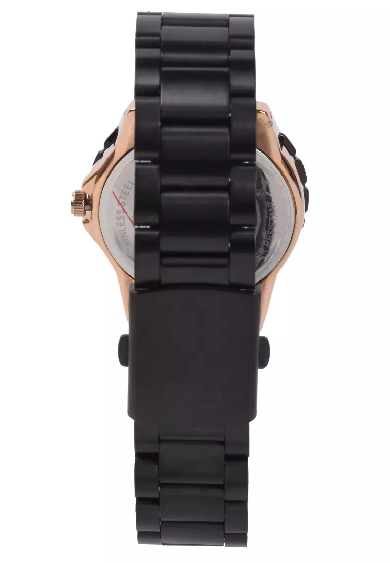 Mirage - Jam Tangan Wanita - Rosegold Black - Stainless Steel Bracelet - 8549L-A