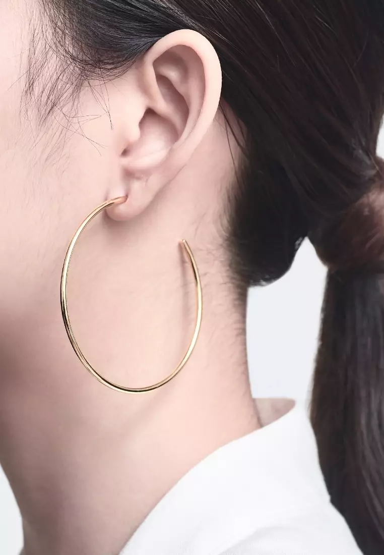 Buy Forever K FOREVER K Wire hoops Gold 2024 Online ZALORA