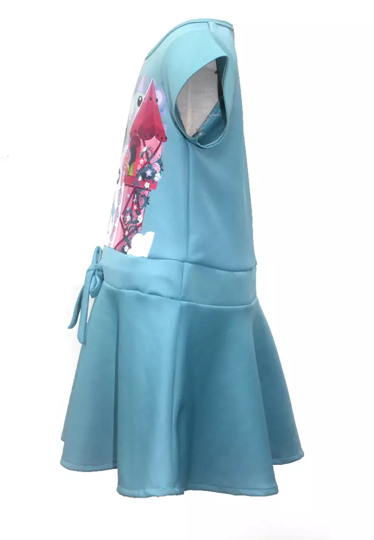 Two Mix Dress Anak Perempuan Kaos Scuba Size 1-8 4195 Tosca