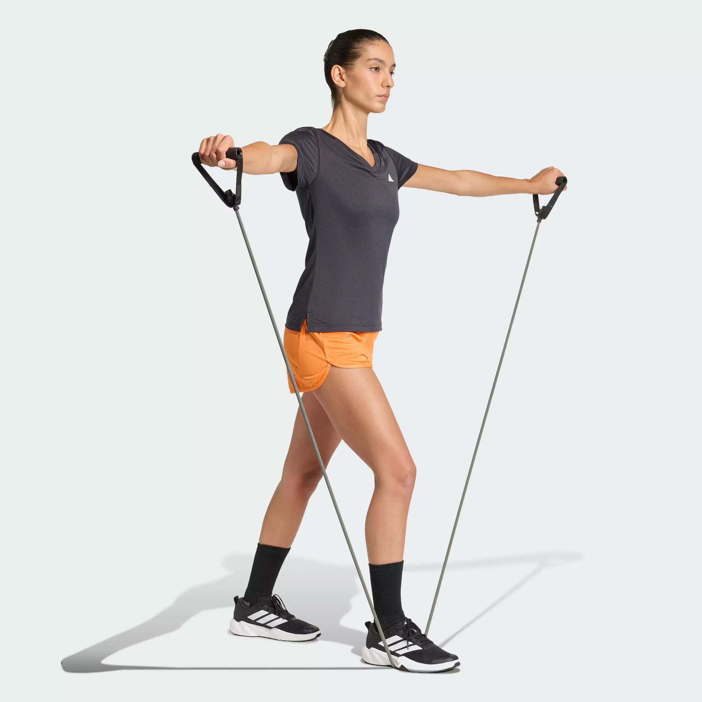 Gym & Training Workout Essentials V-Neck T-Shirt Women Black KA2474