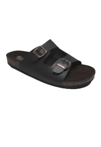 D-Island Sandal Slip On Classic Puyu Leather - Cokelat Tua