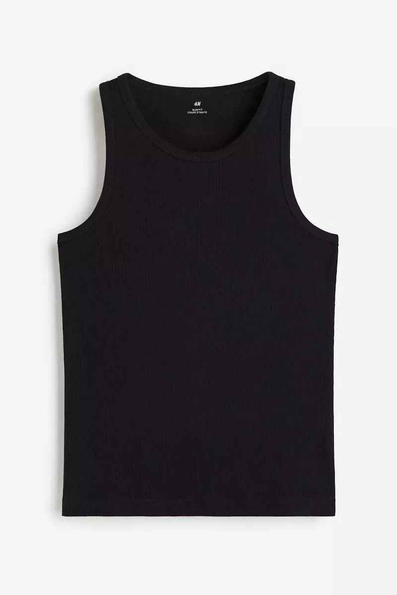 Buy H&M Slim Fit Ribbed vest top 2024 Online