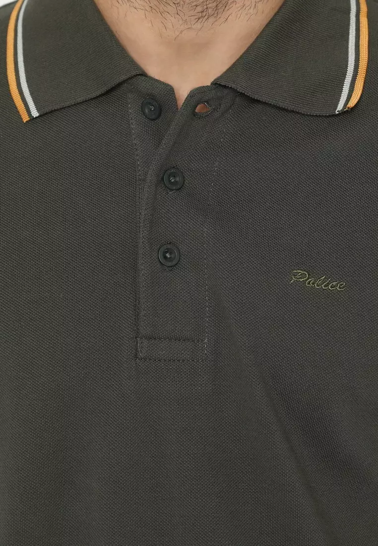 POLICE Polo Shirt Krah Stripes Pria 207200161