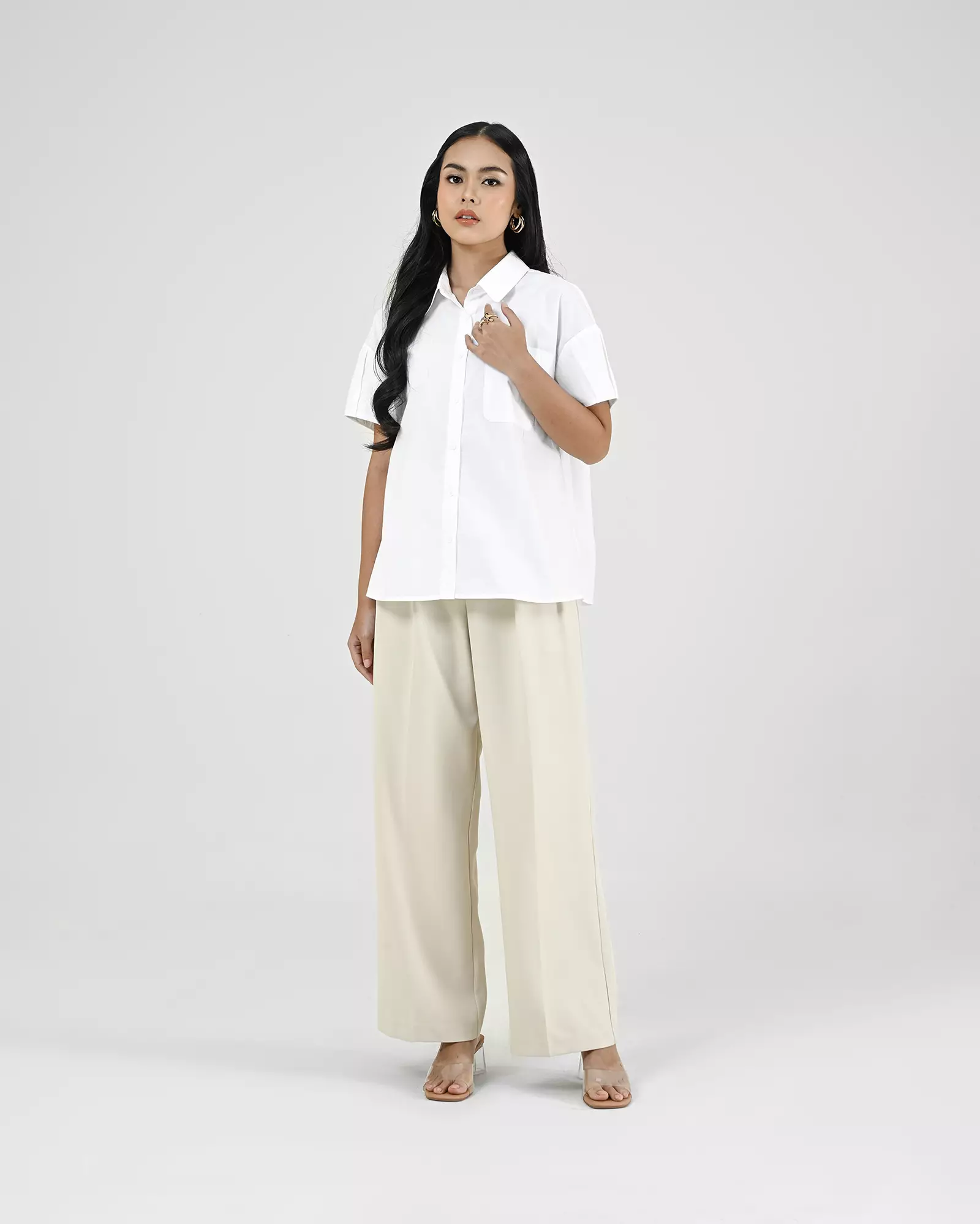 Geulis.id FUJITA SHIRT - Brokenwhite