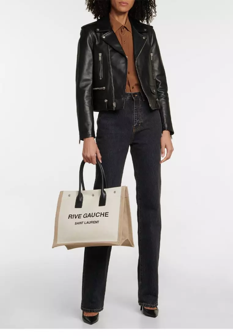 RIVE GAUCHE Tote Bag in WHITE LINEN