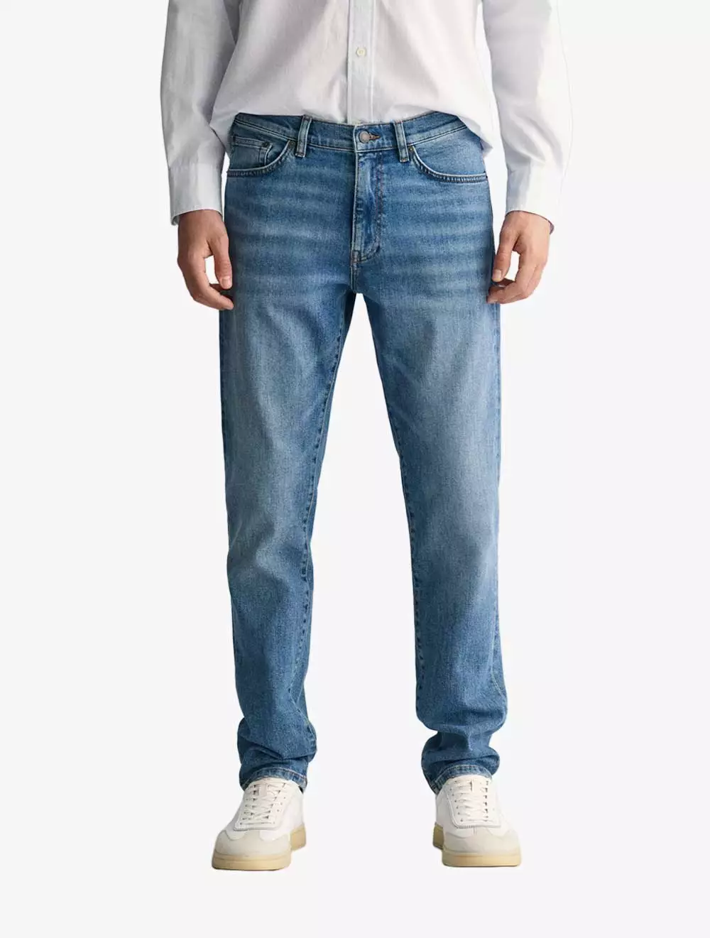 GANT - Pakaian Pria - Slim Gant Jeans - Mid Blue Worn In