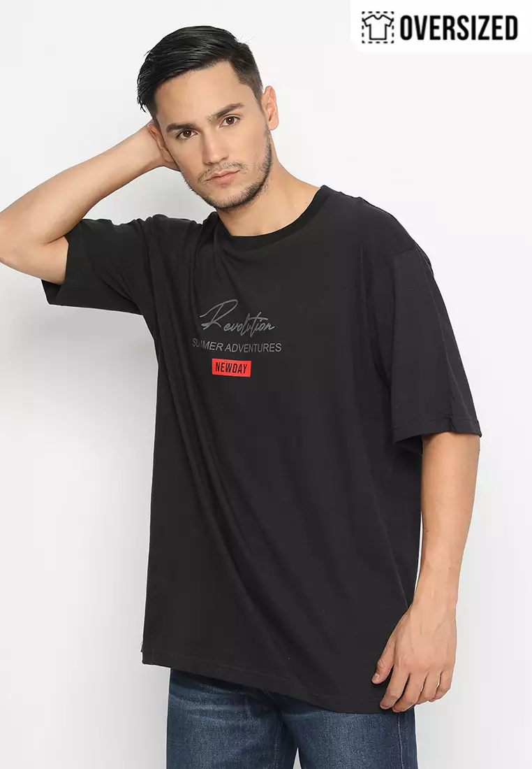 RBJ T-Shirt Cotton Oversized Pria 2079230121