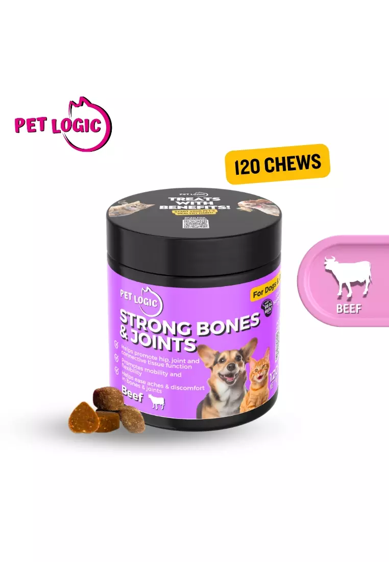 Buy Pet Logic Strong Bones & Joints Dog & Cat Treats Supplement Snack