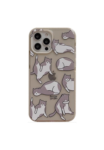 Kings Collection white Cute Cat iPhone 12 Pro / 12 Case (KCMCL2247) 50E1AAC5579016GS_1