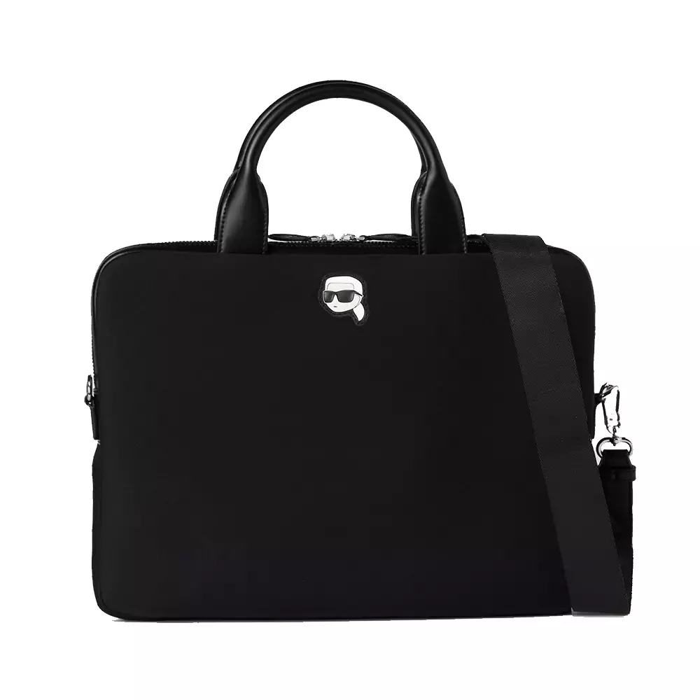 Men's K/IKONIK NYLON LAPTOP POUCH by KARL LAGERFELD