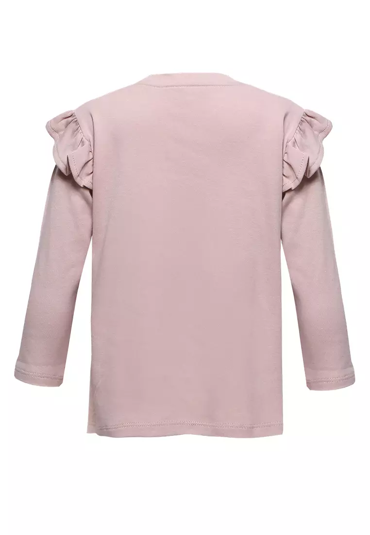 Qna Girl Zipporah T-shirt Panjang Anak Dusty Pink