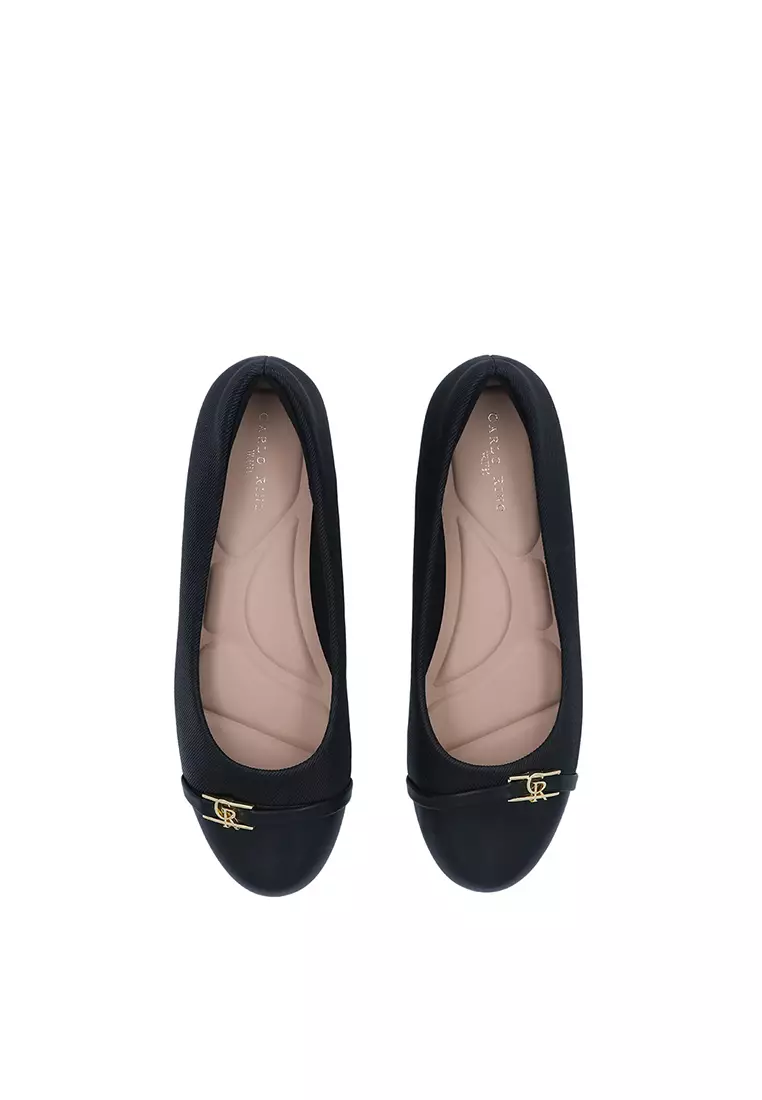 Black  Amara Buckle Strap Pumps