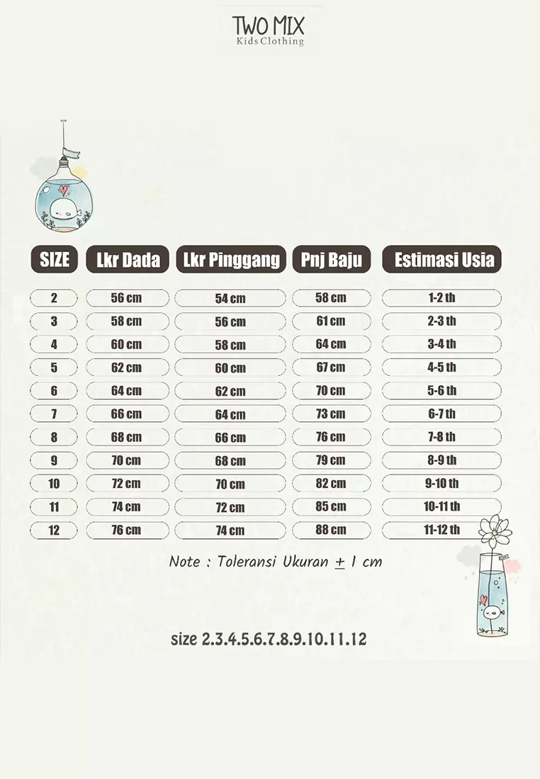 Two Mix - Dress Anak Perempuan - Baju Anak Pony Dress 1-12 Tahun 4368A Cute Pony