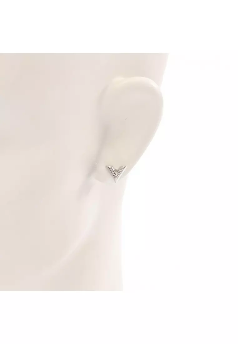Pre-Loved Louis Vuitton Essential V earrings Silver