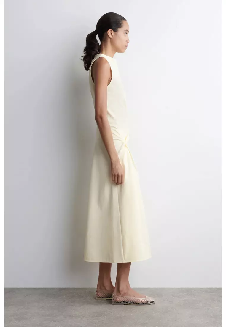 TWIST-DETAIL MIDI SKIRT