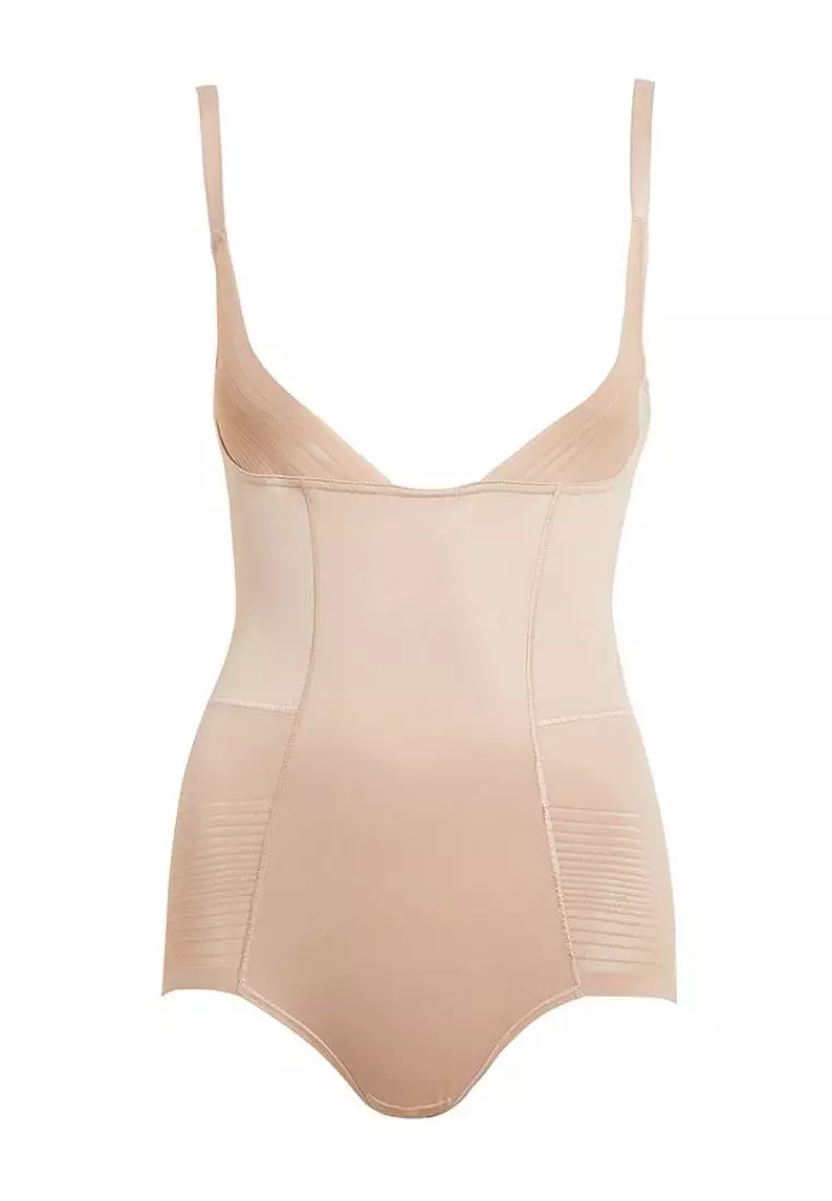 Slimmers Sheer & Sexy Shaping Underwire Bodysuit 36B Nude