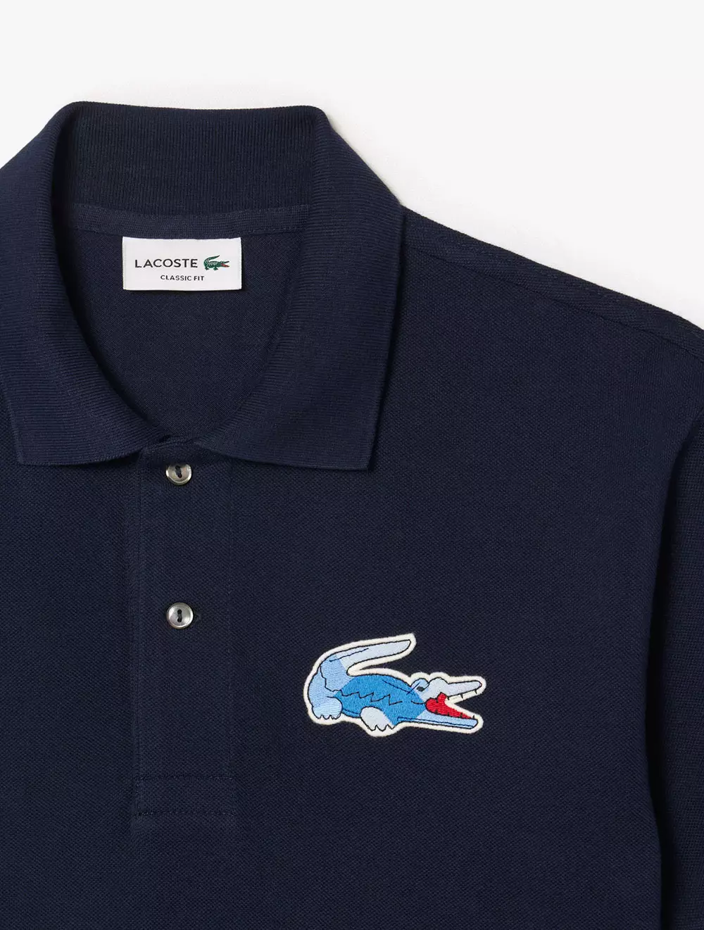 Classic Fit Embroidered Crocodile L.12.12 Polo Shirt - Blue