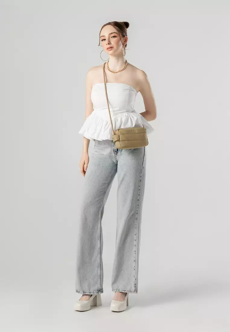 Poofah Crossbody Bag - Khaki