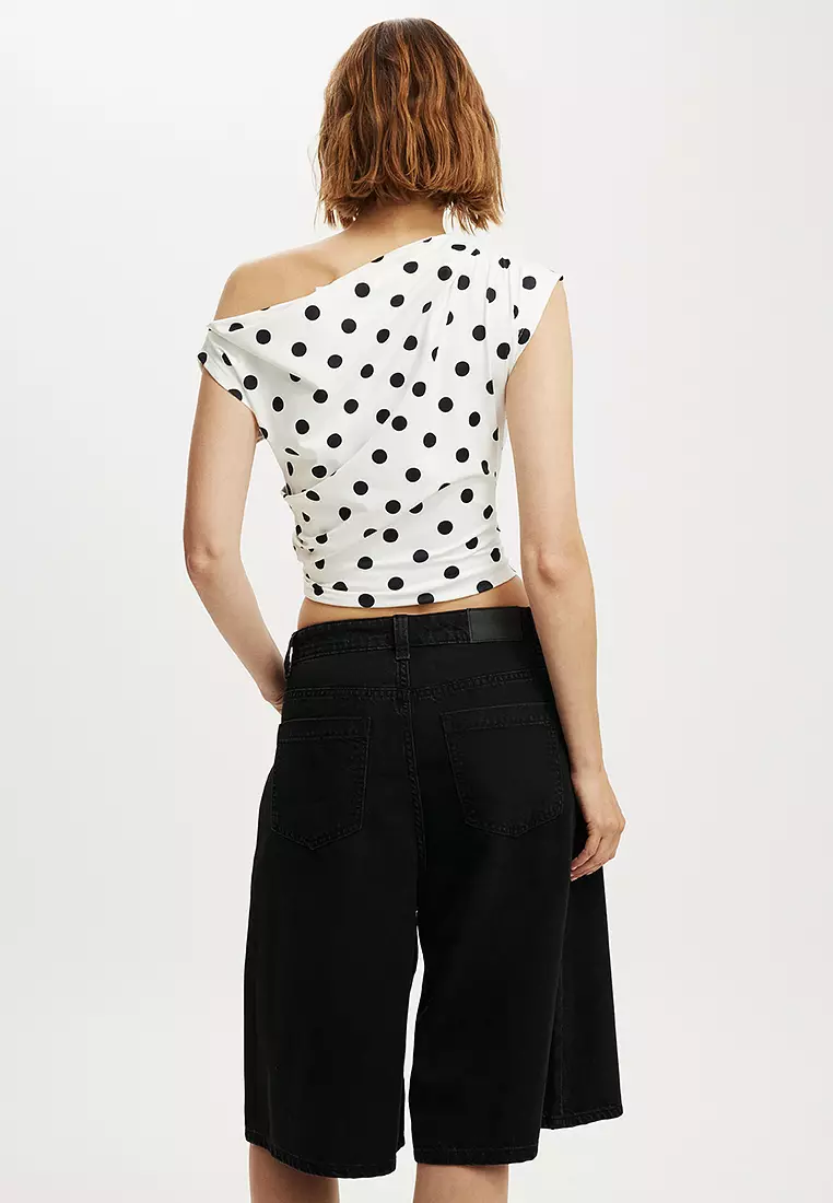 Lyocell Wide Denim Jorts