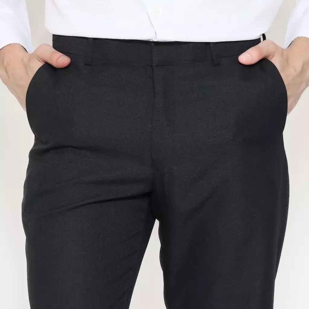 Schoeller Celana Panjang Formal Pria – Branded Kualitas Premium | Warna Dark Grey – BRONCO