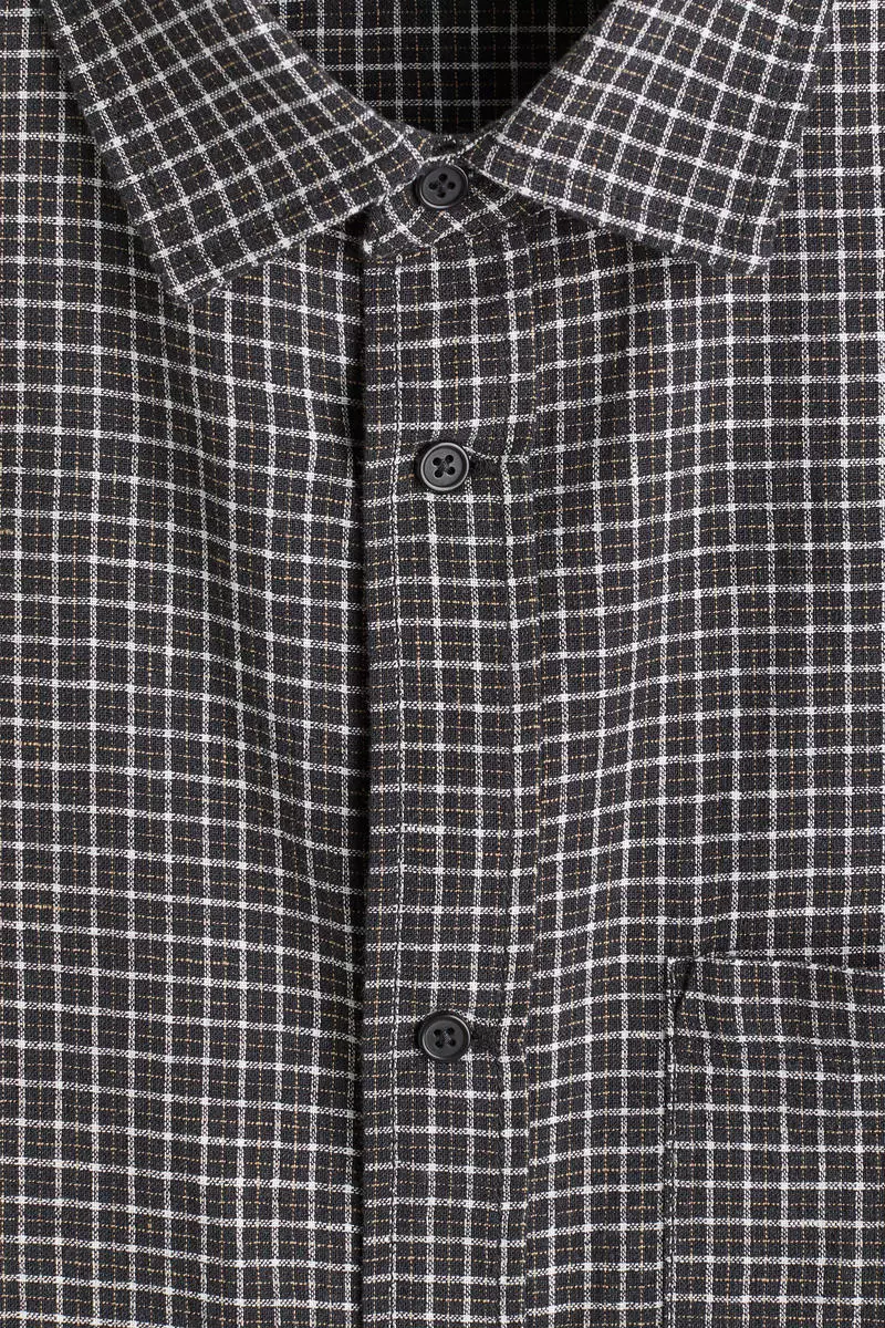 Oversized Fit Short-sleeved linen-blend shirt