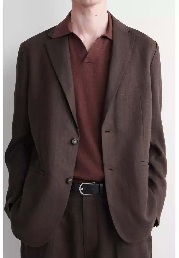 SINGLE-BREASTED LINEN BLAZER