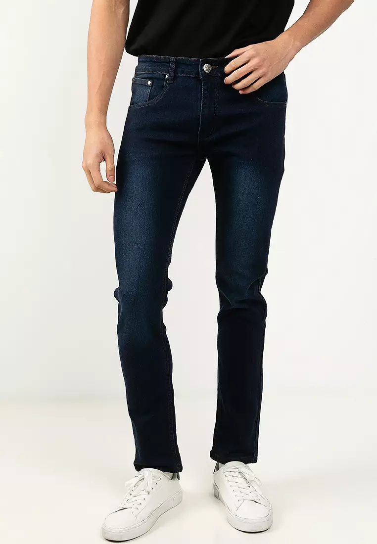 Slim Fit Washed Denim Jeans