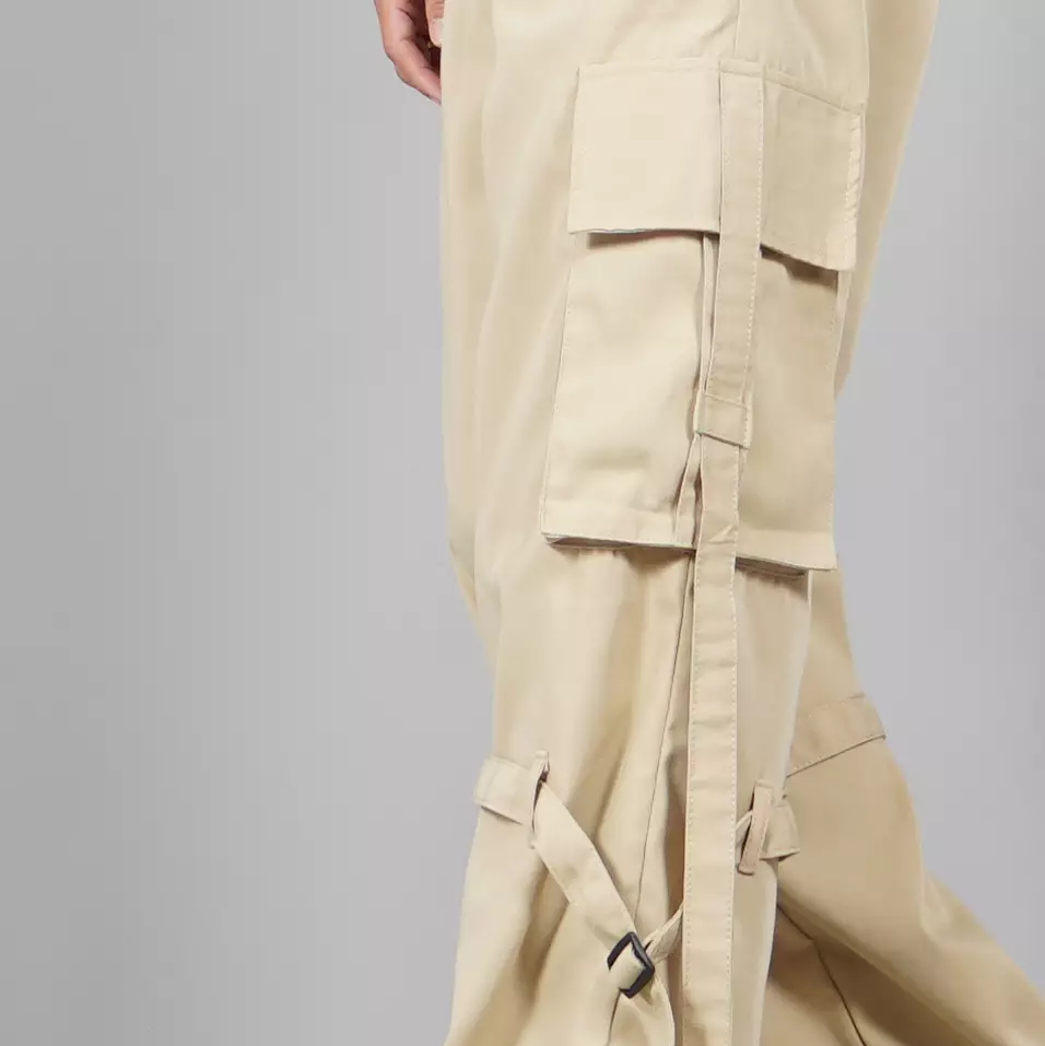  JAMES Celana Panjang Cargo Pria Celana Cargo Panjang Pria - KREM