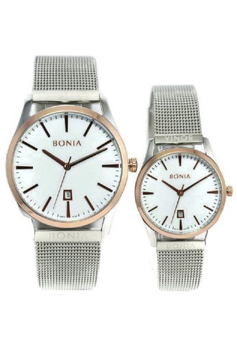 Jual BONIA Bonia Jam Tangan Couple Silver Rosegold 